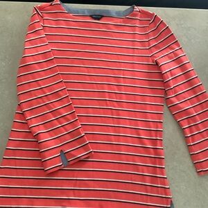 Nautica Red Striped Blouse
